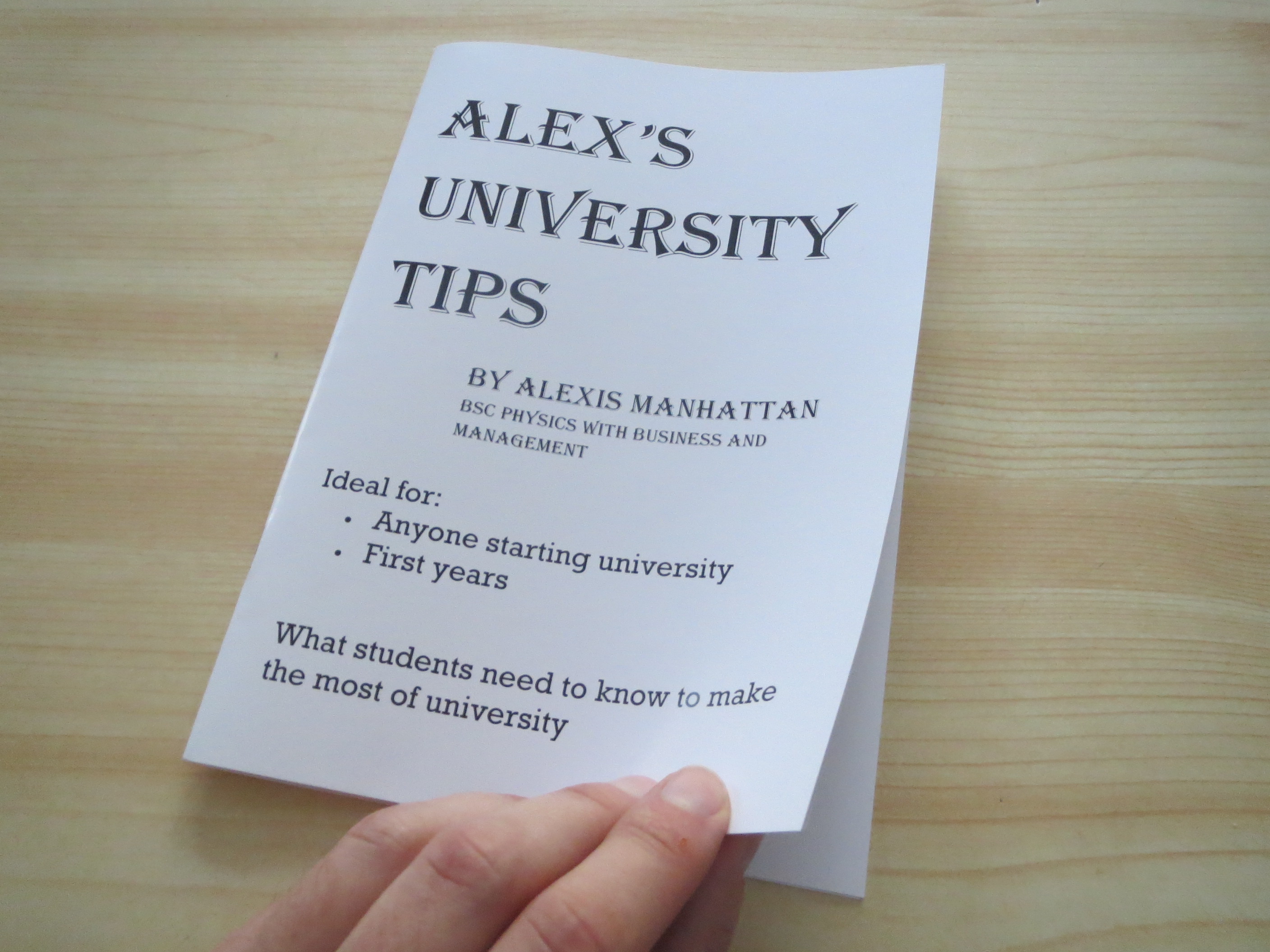 Alex's University Tips